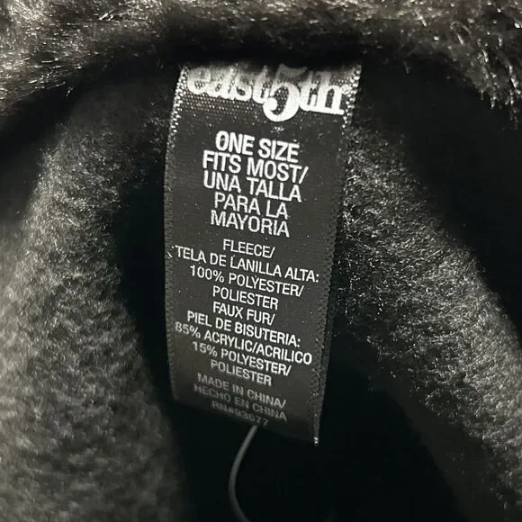 East 5th Black Shawl NWT $55 Poncho Faux Fur Womens Sweater - Picture 8 of 13